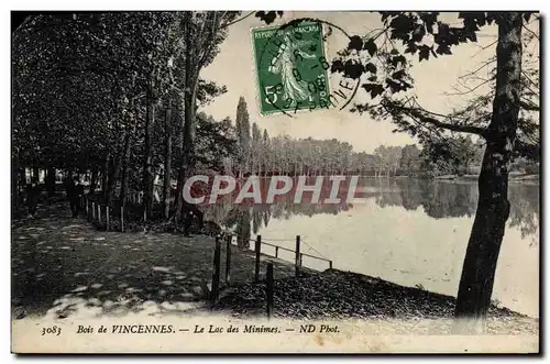 Cartes postales Bois de Vincennes Le Lac des Minimes