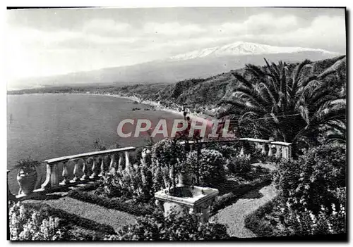 Cartes postales moderne Taormina L&#39Etna dal Giardino Conte Marzotto