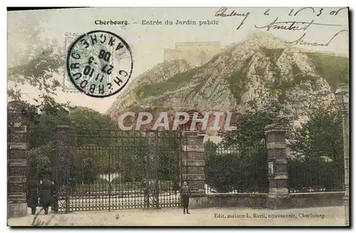Cartes postales Cherbourg Entree du Jardin Public