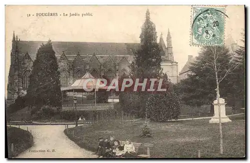 Ansichtskarte AK Fougeres Le Jardin Public Enfants