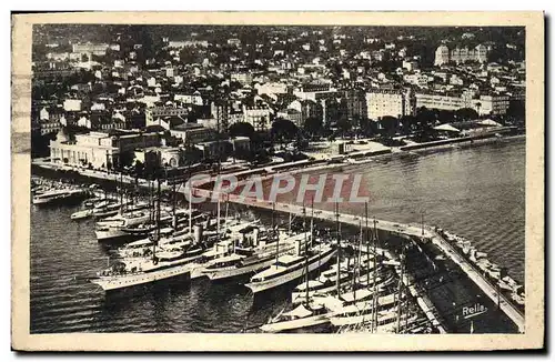 Ansichtskarte AK Cannes Vue Prise Par Avion Bateaux