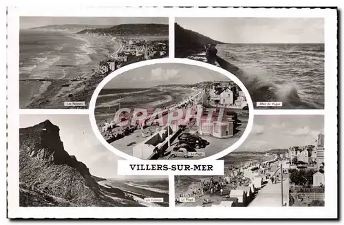 Cartes postales moderne Villers Sur Mer Falaises Effet de vague La plage