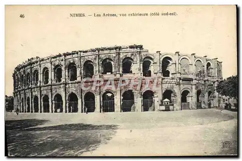 Ansichtskarte AK Nimes les Arenes Vue Exterieure