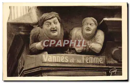 Cartes postales Vannes Groupe Grotesque D'un Menage surnomme Vannes et sa femme