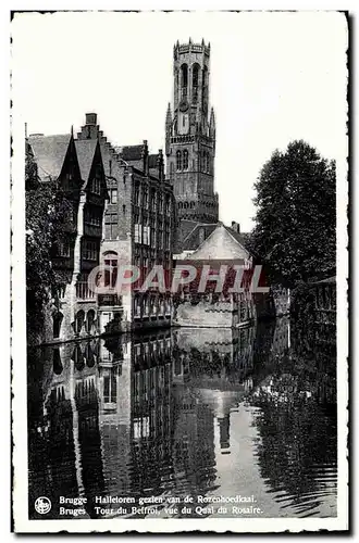 Moderne Karte Bruges Tour du beffroi vue du quai du rosaire