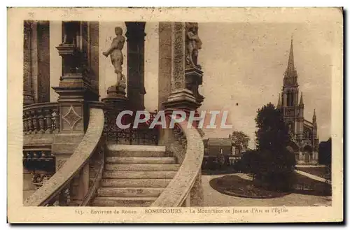 Cartes postales Bonsecours Le Mounument de Jeanne d&#39Arc et l&#39eglise