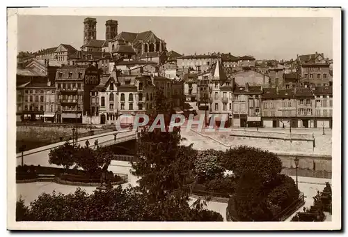 Cartes postales moderne Verdun Vue Generale Sur Le Pont Beaurepaire et le quai de Londres Au fond la cathedrale