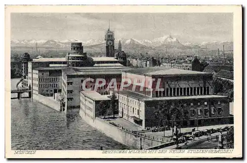 Cartes postales Munchen Deutscees Museum Mit Den Neuen Studien Gebauden