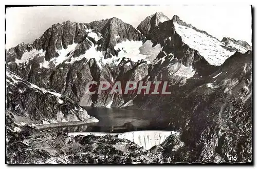 Cartes postales moderne Vallee D&#39Aure Massif Du Neouvielle Lac et barrage de Cap de long