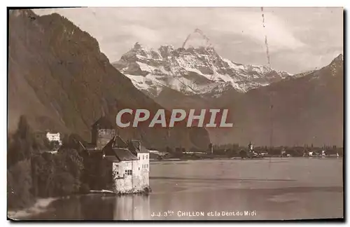 Cartes postales Chillon Et La Dent Du Midi