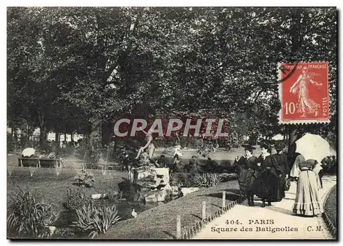 Cartes postales Paris Square Des Batignolles