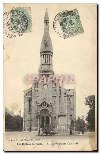 Cartes postales Les Eglises De Paris Notre Dame D&#39Auteuil