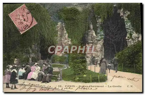 Cartes postales Paris Buttes Chaumont La Grotte