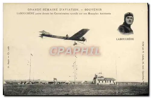 Cartes postales Aviation Avion Grande semaine d&#39aviation Labouchere passe devant les commissaires sportifs su