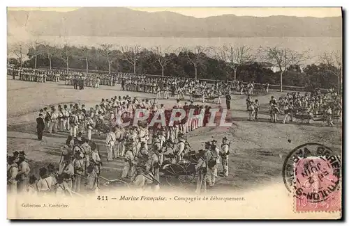 Cartes postales Bateau Guerre Marine francaise Compagnie de debarquement