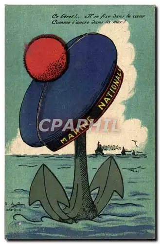 Ansichtskarte AK Bateau Guerre Marine Francaise Ancre