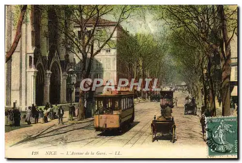 Cartes postales Tramway Train Nice Avenue de la gare