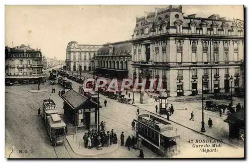 Cartes postales Tramway Train Bordeaux Gare du Midi