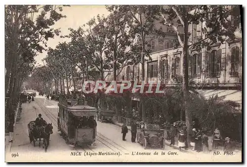 Ansichtskarte AK Tramway Train Nice Avenue de la gare