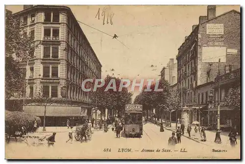 Ansichtskarte AK Tramway Train Lyon Avenue de Saxe kodak