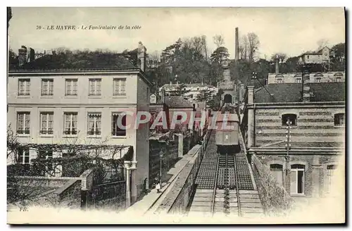 Cartes postales Tramway Train Le Havre Le funiculaire de la cote