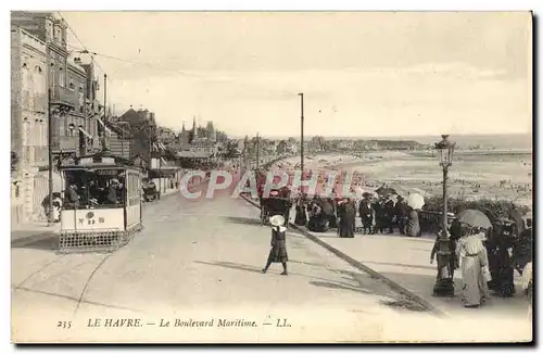 Ansichtskarte AK Tramway Train le Havre Boulevard maritime