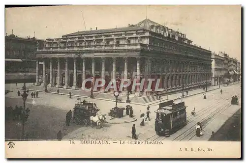 Cartes postales Tramway Train Bordeaux le grand theatre