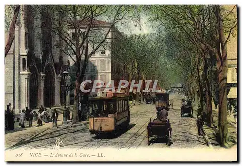 Cartes postales Tramway Train Nice Avenue de la gare