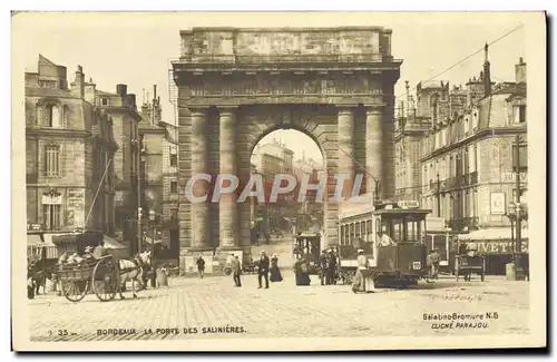 Cartes postales Tramway Train Bordeaux Porte des Salinieres