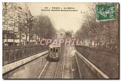 Ansichtskarte AK Train Paris Le metro Station Barbes Rochechouart