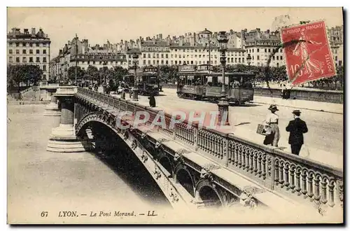 Ansichtskarte AK Tramway Train Lyon Le pont Morand