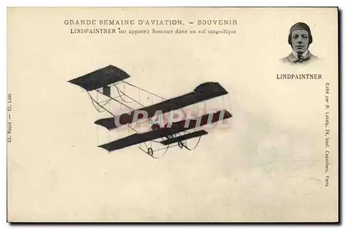 Cartes postales Avion Aviation Lindpaintner sur appareil Sommer