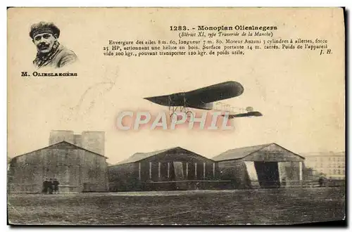 Cartes postales Avion Aviation monoplan Olieslaegers Bleriot XI Type Traversee de la manche