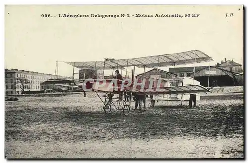 Ansichtskarte AK Avion Aviation Aeroplane Delagrange n�2 Moteur Antoinette