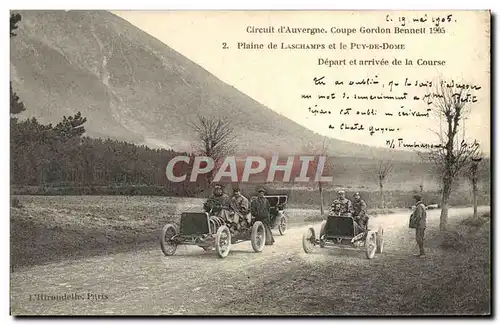 Ansichtskarte AK Automobile Ansichtskarte AK Automobile Coupe Gordon Bennett 5 juillet 1905 Circuit d&#39Auvergne Plaine de La