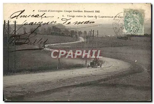 Ansichtskarte AK Automobile Ansichtskarte AK Automobile Coupe Gordon Bennett 5 juillet 1905 Circuit d&#39Auvergne Virage entre