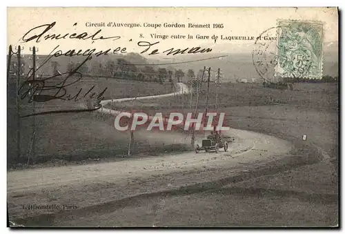 Cartes postales Automobile Cartes postales Automobile Coupe Gordon Bennett 5 juillet 1905 Circuit d&#39Auvergne Virage entre