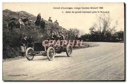 Ansichtskarte AK Automobile Ansichtskarte AK Automobile Coupe Gordon Bennett 5 juillet 1905 Circuit d&#39Auvergne Suite du gra