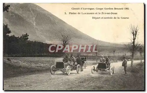 Cartes postales Automobile Cartes postales Automobile Coupe Gordon Bennett 5 juillet 1905 Circuit d&#39Auvergne Plaine de La
