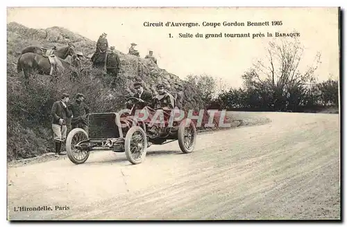 Ansichtskarte AK Automobile Ansichtskarte AK Automobile Coupe Gordon Bennett 5 juillet 1905 Circuit d&#39Auvergne Suite du gra