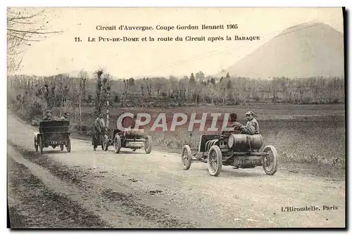 Cartes postales Automobile Cartes postales Automobile Coupe Gordon Bennett 5 juillet 1905 Circuit d&#39Auvergne Le Puy de Do