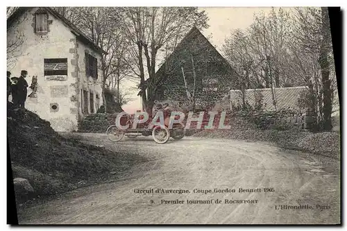 Ansichtskarte AK Automobile Ansichtskarte AK Automobile Coupe Gordon Bennett 5 juillet 1905 Circuit d&#39Auvergne Premier tour