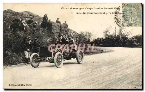 Ansichtskarte AK Automobile Ansichtskarte AK Automobile Coupe Gordon Bennett 5 juillet 1905 Circuit d&#39Auvergne Suite du gra