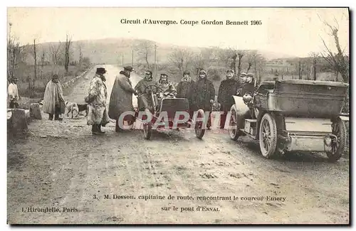 Cartes postales Automobile Cartes postales Automobile Coupe Gordon Bennett 5 juillet 1905 Circuit d&#39Auvergne Desson Capit