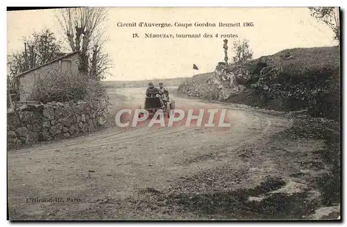 Cartes postales Automobile Cartes postales Automobile Coupe Gordon Bennett 5 juillet 1905 Circuit d&#39Auvergne Nebouzat tou