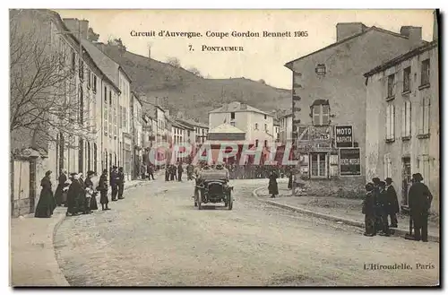 Cartes postales Automobile Cartes postales Automobile Coupe Gordon Bennett 5 juillet 1905 Circuit d&#39Auvergne Pontaumur