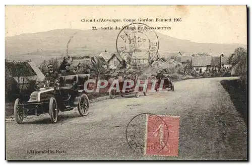 Ansichtskarte AK Automobile Ansichtskarte AK Automobile Coupe Gordon Bennett 5 juillet 1905 Circuit d&#39Auvergne Sortie du vi