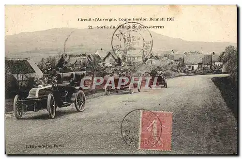 Cartes postales Automobile Cartes postales Automobile Coupe Gordon Bennett 5 juillet 1905 Circuit d&#39Auvergne Sortie du vi
