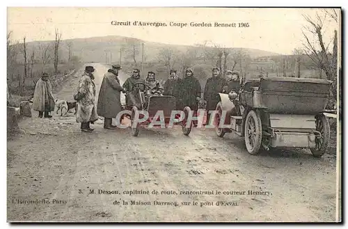 Ansichtskarte AK Automobile Ansichtskarte AK Automobile Coupe Gordon Bennett 5 juillet 1905 Circuit d&#39Auvergne Desson capit