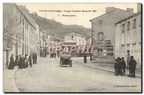 Cartes postales Automobile Cartes postales Automobile Coupe Gordon Bennett 5 juillet 1905 Circuit d&#39Auvergne Pontaumur